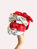 Metallic Silver and Red | Headband