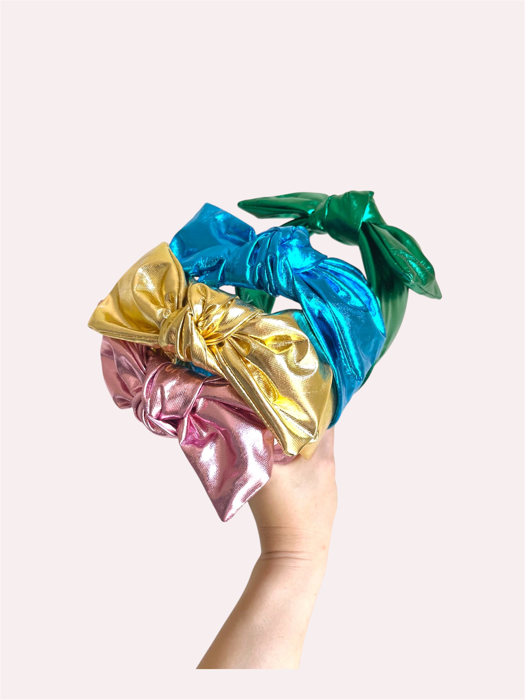 Metallic Square Bow Knot Headband
