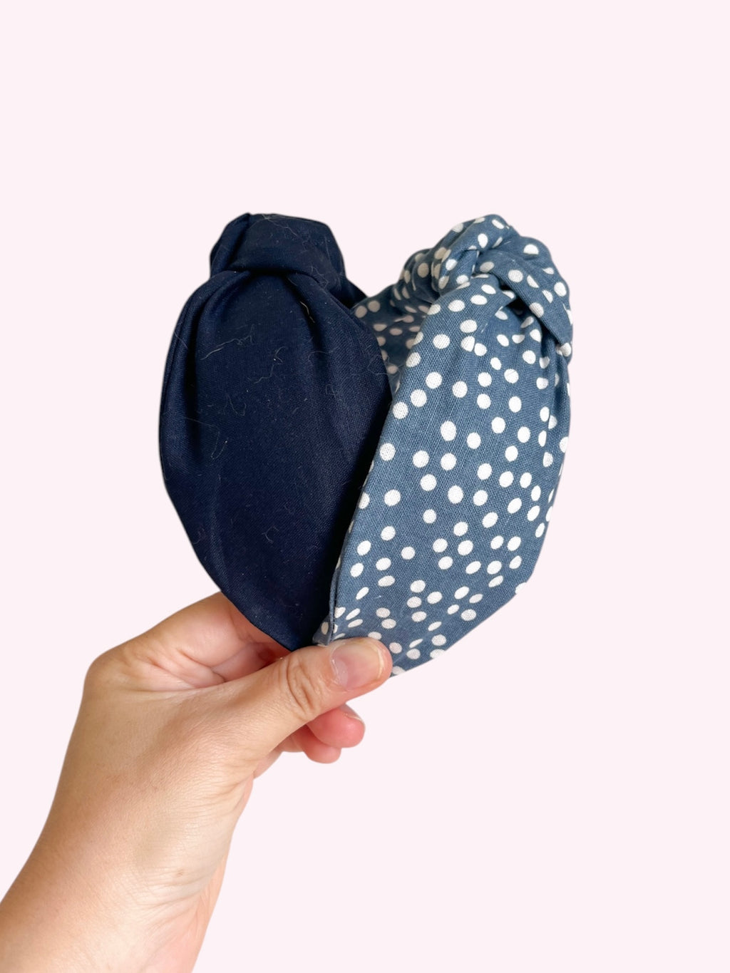 Busy Spot & Navy Blue  | Top Knot Headband