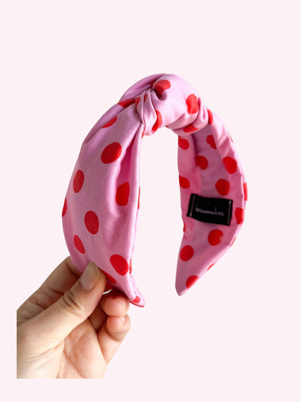 Polka Dots Pink & Red | Top Knot Headband