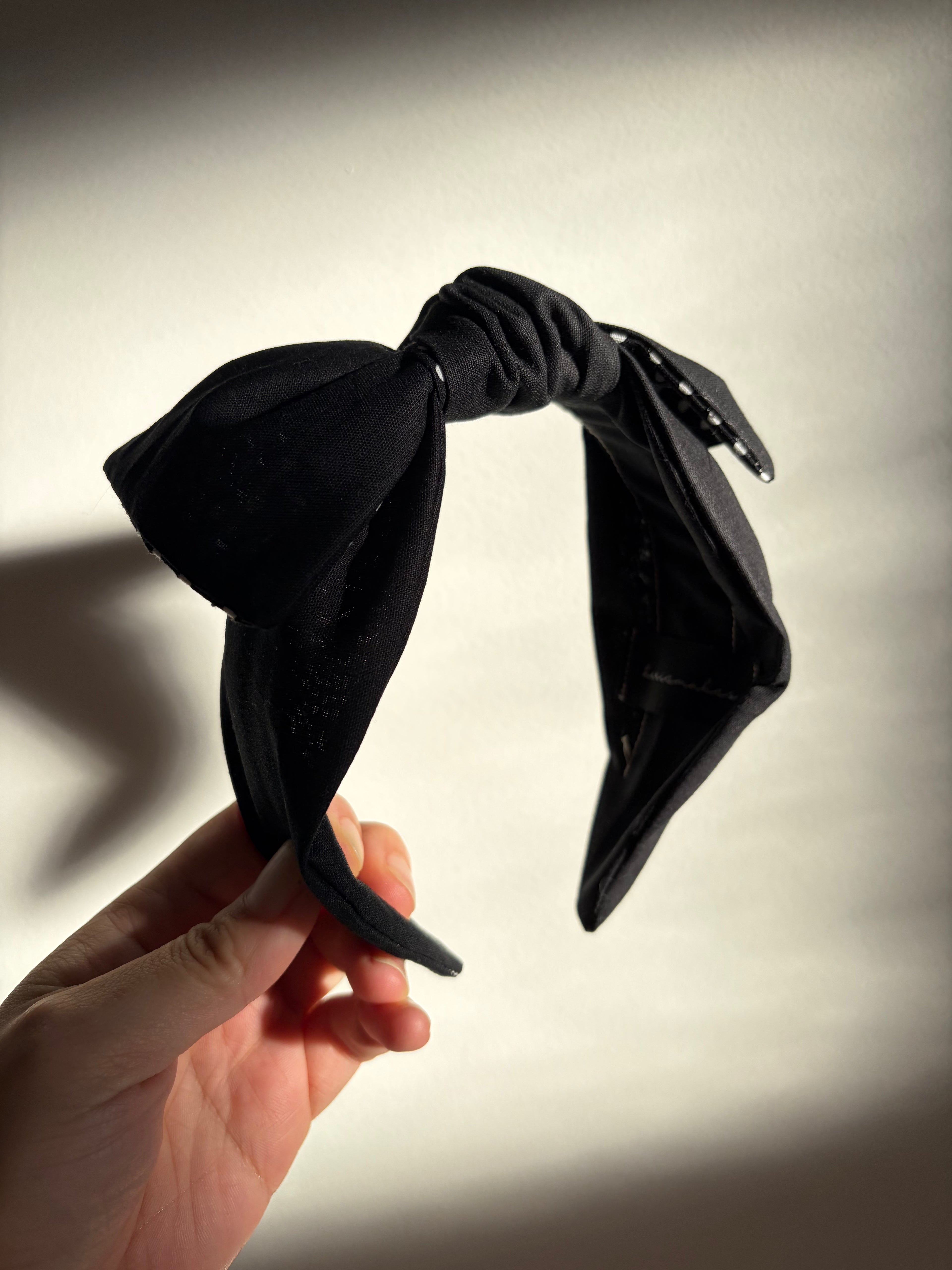 Classic Black | Square Bow Knot Headband