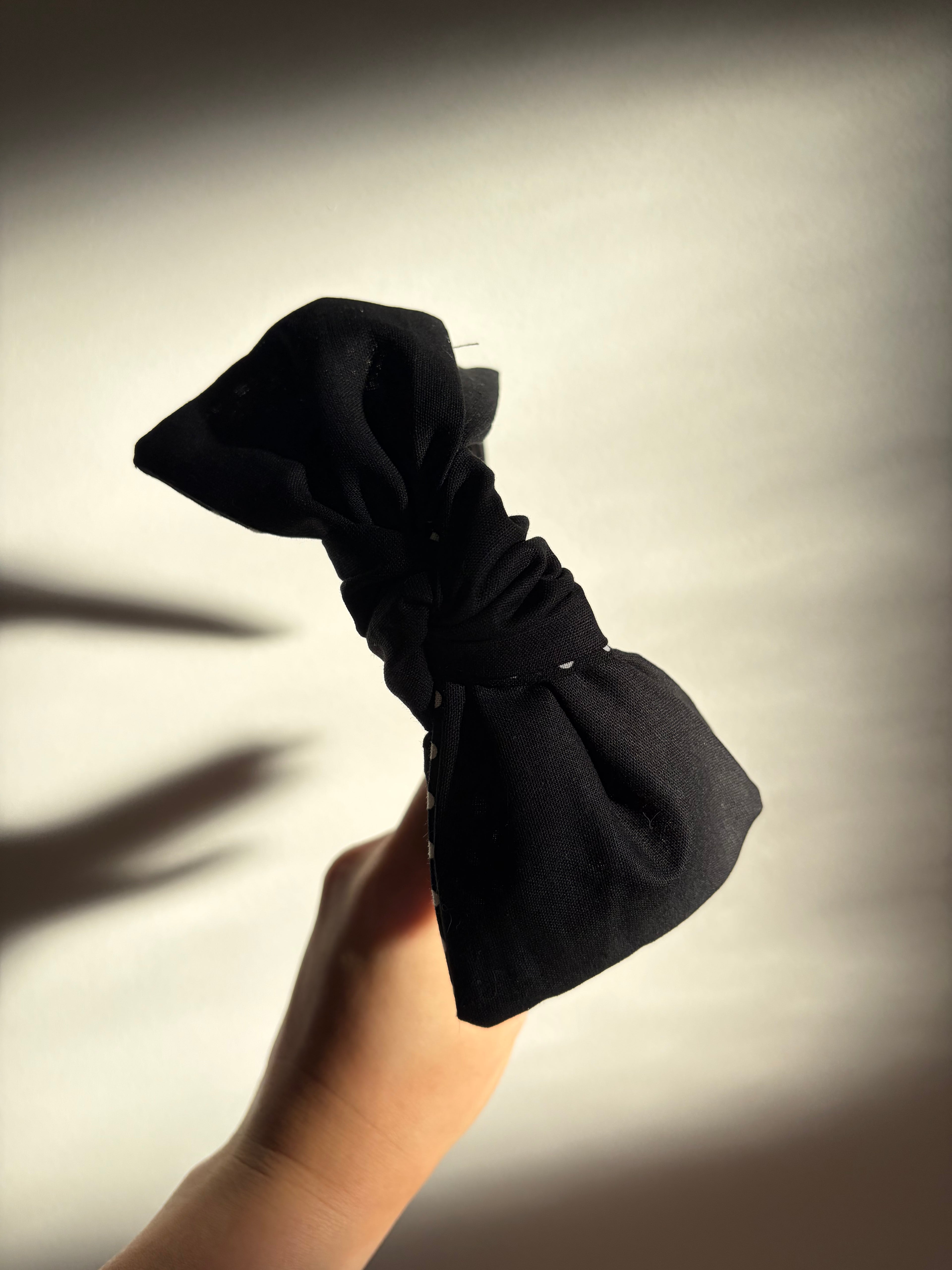 Classic Black | Square Bow Knot Headband