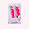Squiggles Shapes | Hot Pink |  Acrylic Earrings