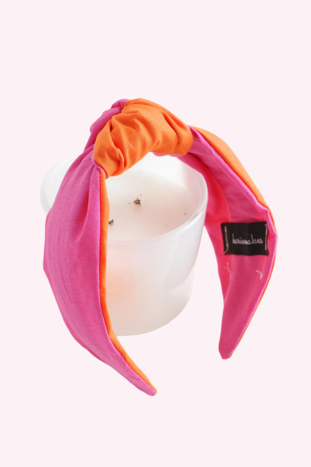 Two Tone | Orange & Hot Pink | Top Knot Headband