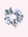 Cotton Linen | White & Lines | Scrunchies